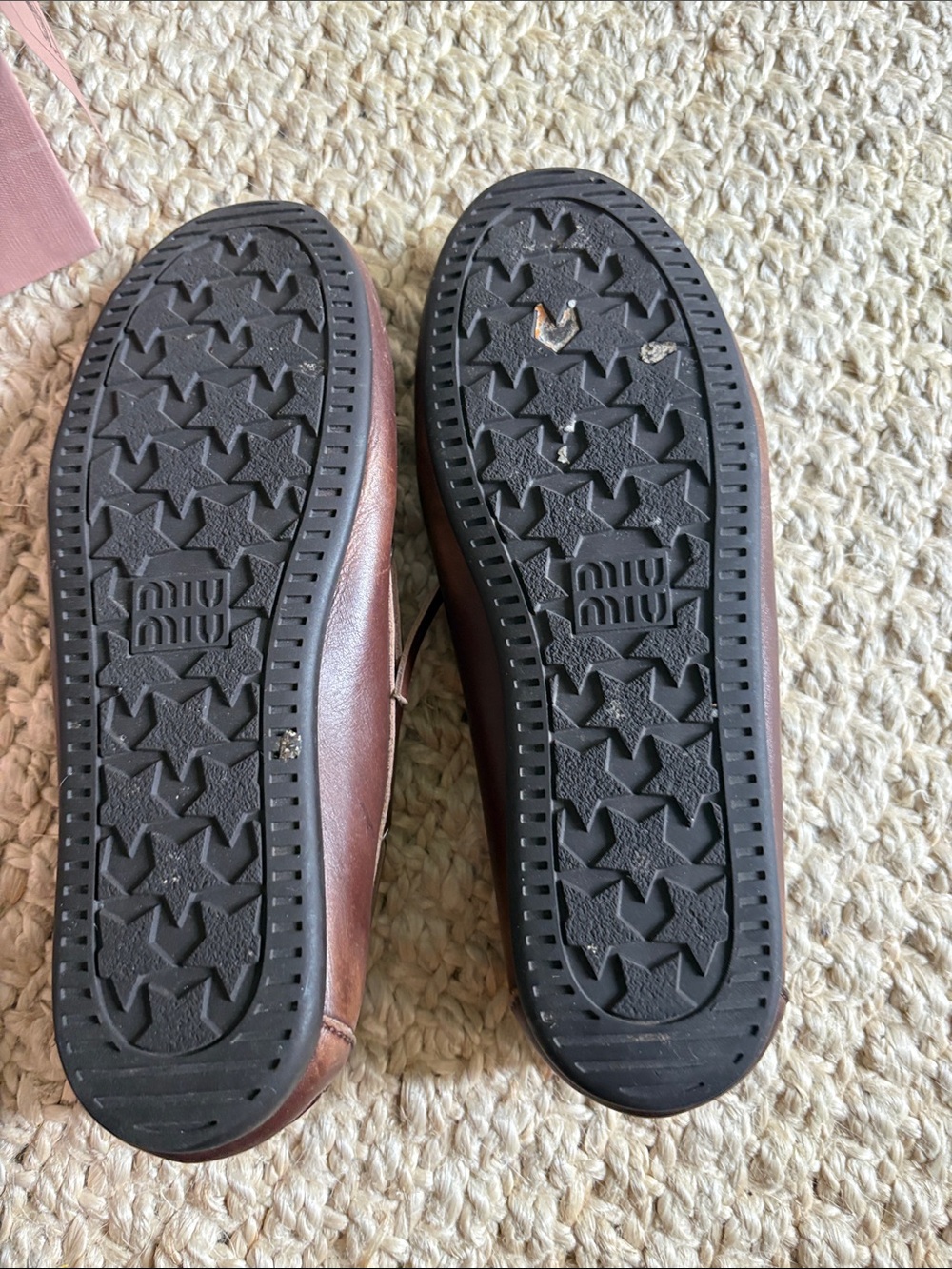 Miu Miu Bleached Leather deck shoes - Picture 4 of 4